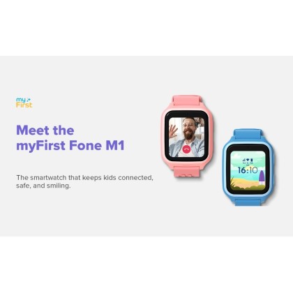 myFirst Fone M1 Kids Smartwatch Video Calls Messaging Real-Time GPS Tracking SOS Button 