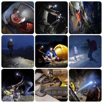 Ultra Bright LED HeadLamp Motion Sensor USB Rechargeable head lamp headlight 5 Modes For Running, Camping, Hiking & More